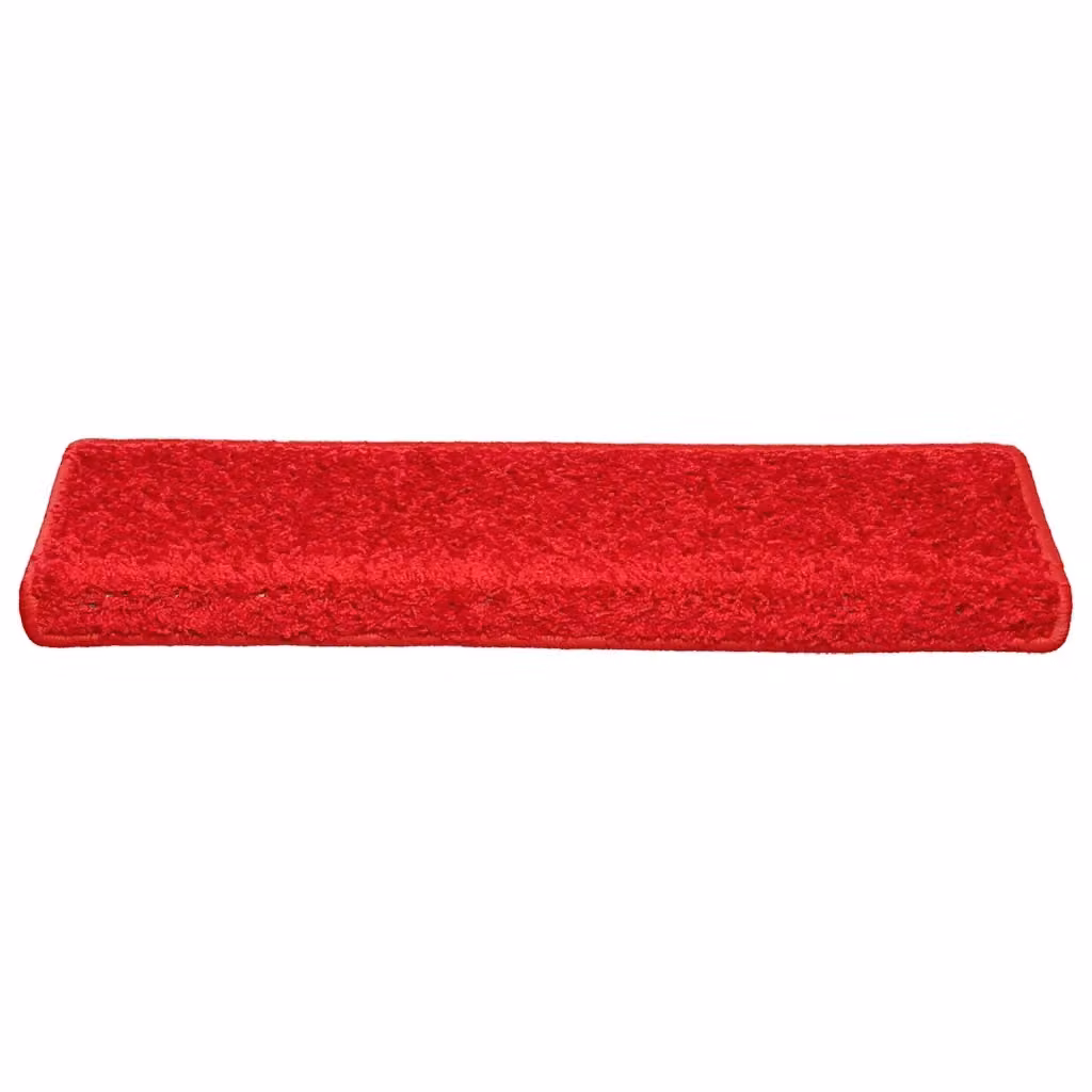 Set di 20 tappetini antiscivolo per scale vidaXL, colore rosso, forma rettangolare, L: 65 cm, P: 40 cm, H: 4 cm – 2
