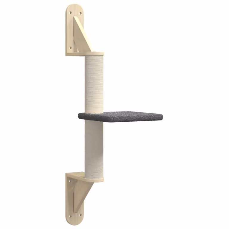 Graffiatoio con tiragraffi a parete Grigio scuro 85,5 cm