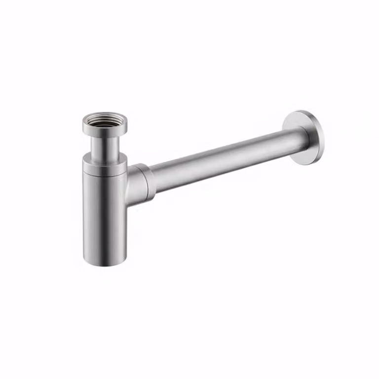 Sifone d'arredo per lavabo Vema TIBER STEEL P000459 - Cromato Spazzolato