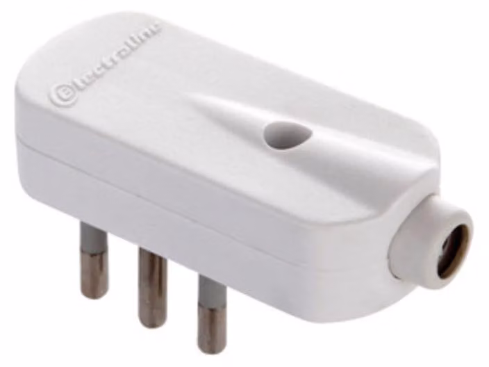SPINA MOBILE A 90° 10A 2P+T - Grigio