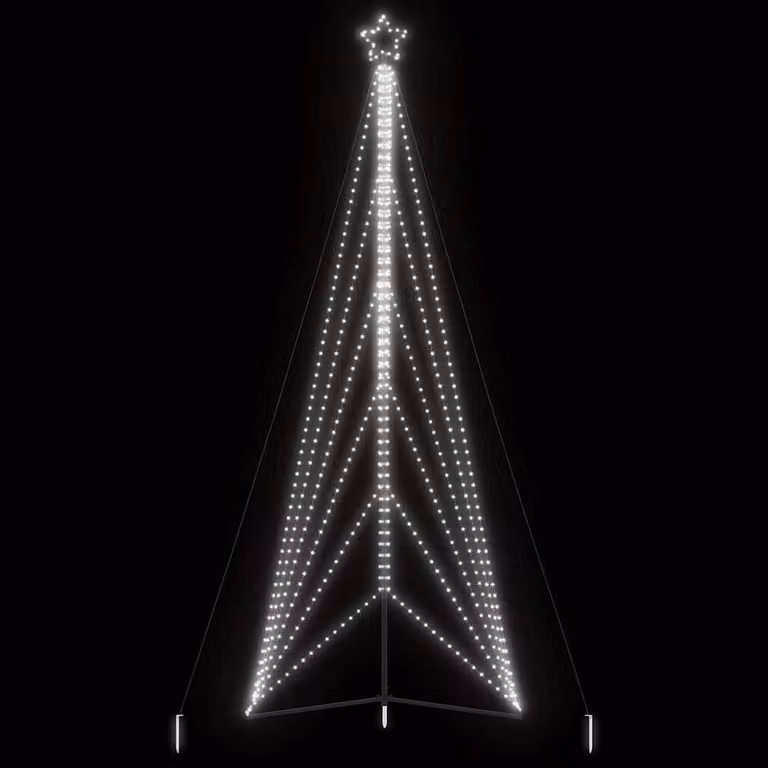 Albero di Natale a LED vidaXL con 861 luci bianco freddo, Altezza: 480 cm