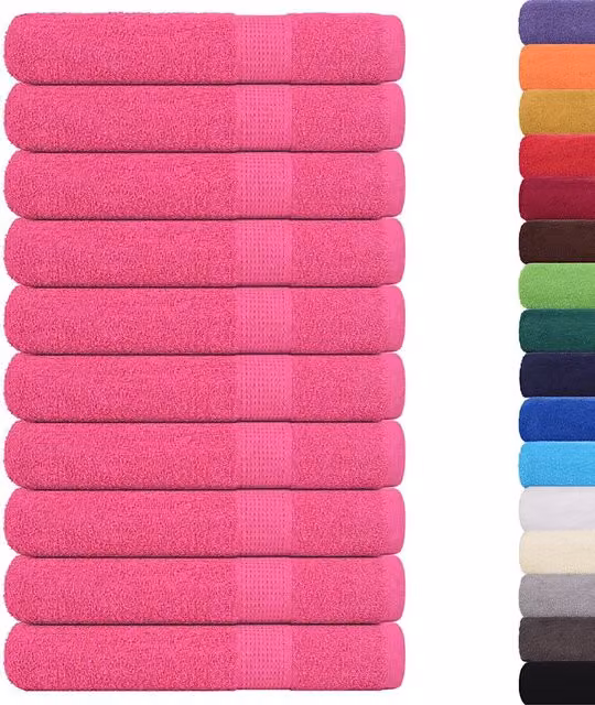 Set di 10 asciugamani per sauna FROGN in cotone rosa, L 80 cm x P 200 cm, 360 g/m2