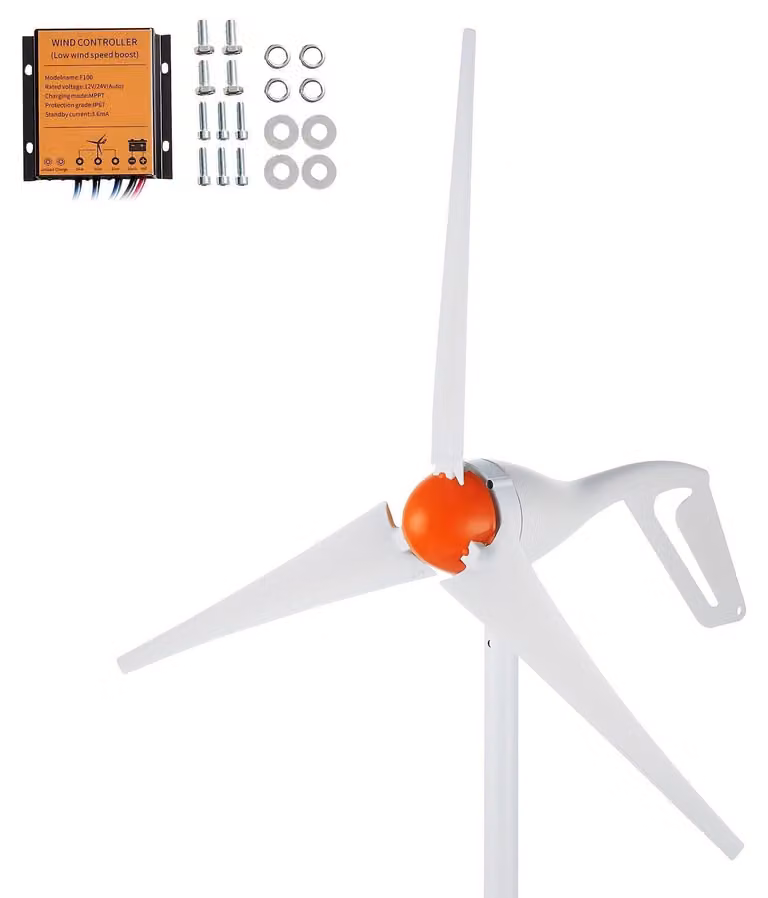 Turbina eolica - Generatore eolico - 12V, 5 pale - Potenza: 500W