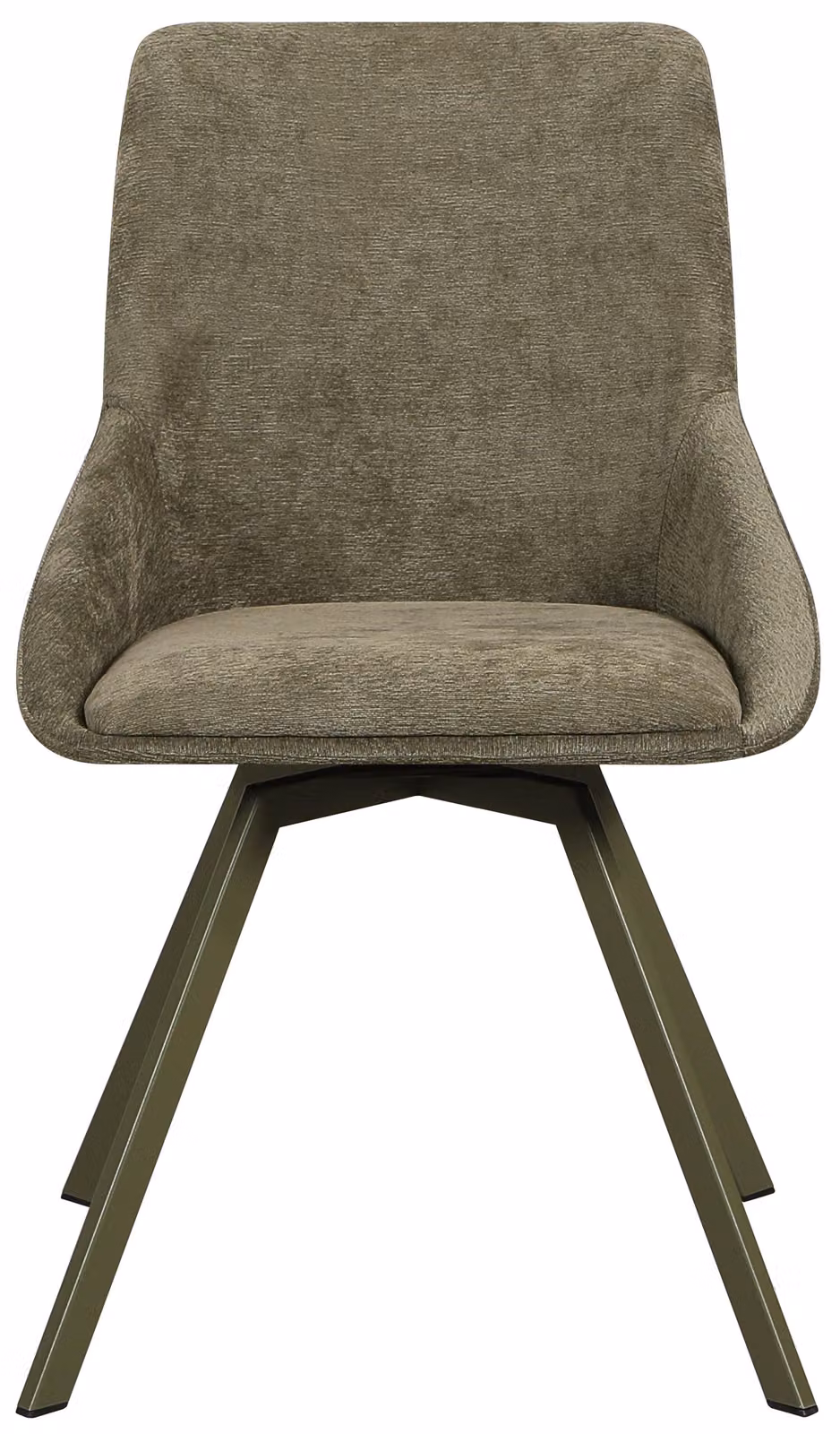 Selsey Yanii - Sedia girevole per sala da pranzo, tessuto chenille color verde oliva, 50 cm