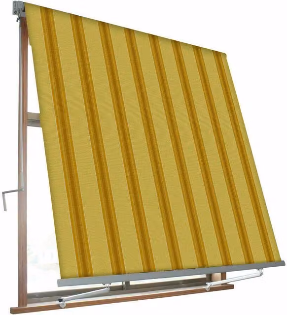 Tenda con bracci Milos Biacchi Ettore colore Beige e Ocra L: 3 m, H: 2,45 m