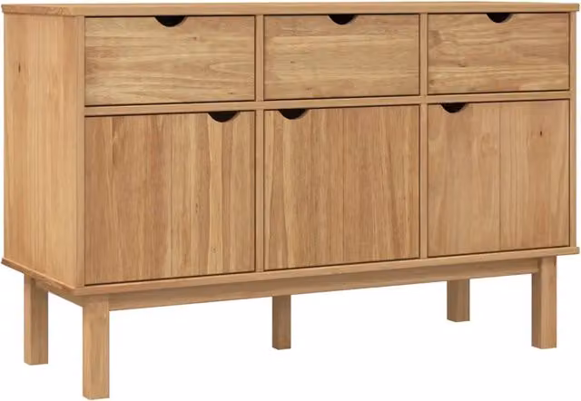 Credenza | Madia | Buffet da pranzo | Armadio da pranzo OTTA 114x43x73,5 cm in Legno Massello di Pino
