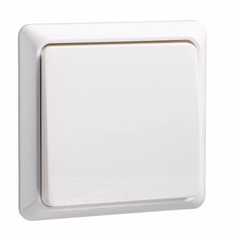 Elso Pulsante 10 A illuminato, completo di RINNOVAMENTO, morsetto a innesto, bianco puro 502114