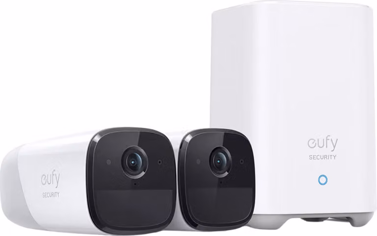 set di 2 telecamere wireless eufyCam 2 Pro (2K HD, visione notturna, batteria da 365 giorni, compatibile con Homekit)