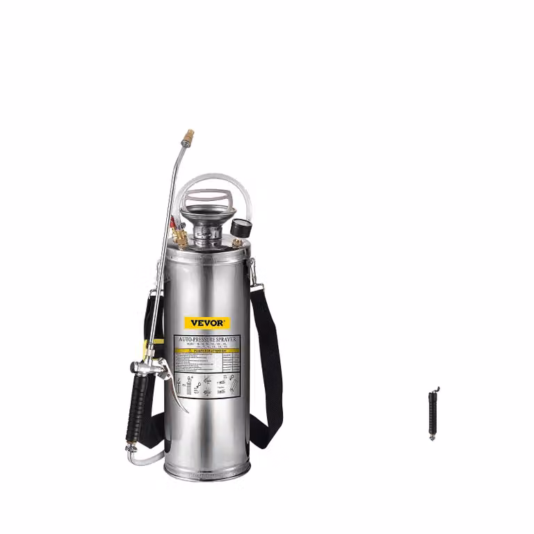 Pistola a spruzzo manuale, acciaio inox, asta a pistone a grande portata, 10 litri 3 galloni