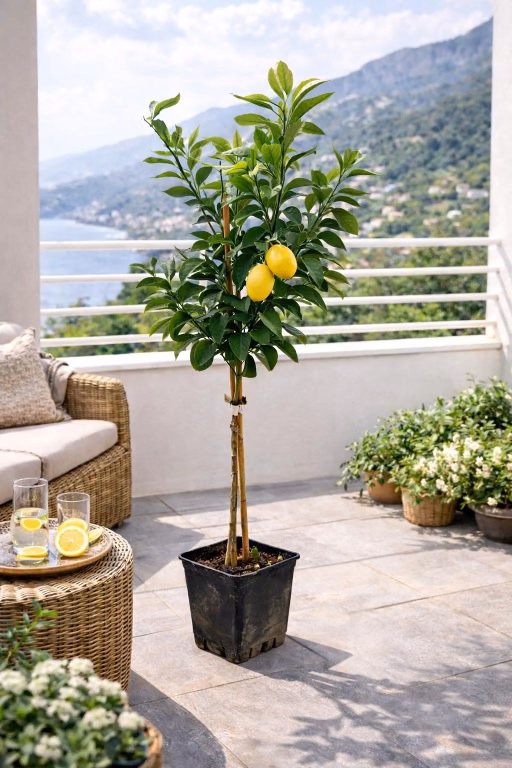 Citrus limon Verna 120–140 cm – Limone vero – Pianta mediterranea da vaso con frutti aromatici