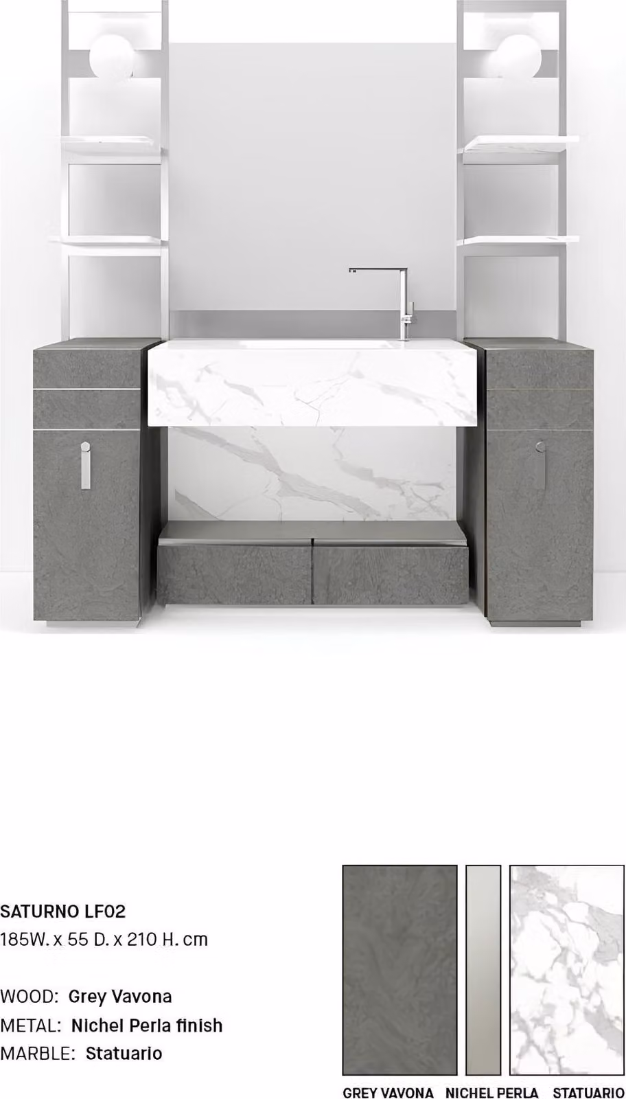 Grauer Badezimmerschrank Badezimmermöbel Schrank Grau Klassische Möbel