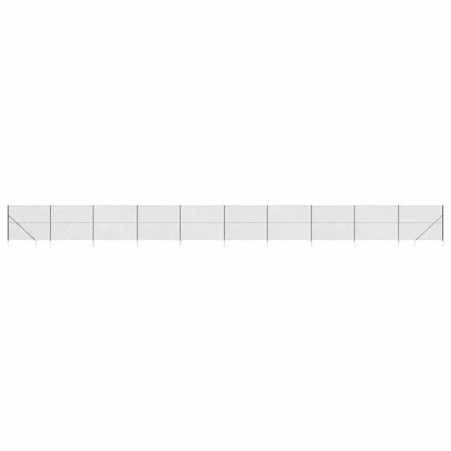 Recinzione da Giardino in Acciaio Zincato con Rivestimento in PVC e Picchetti di Ancoraggio Antracite, L: 25 m, H: 2,2 m