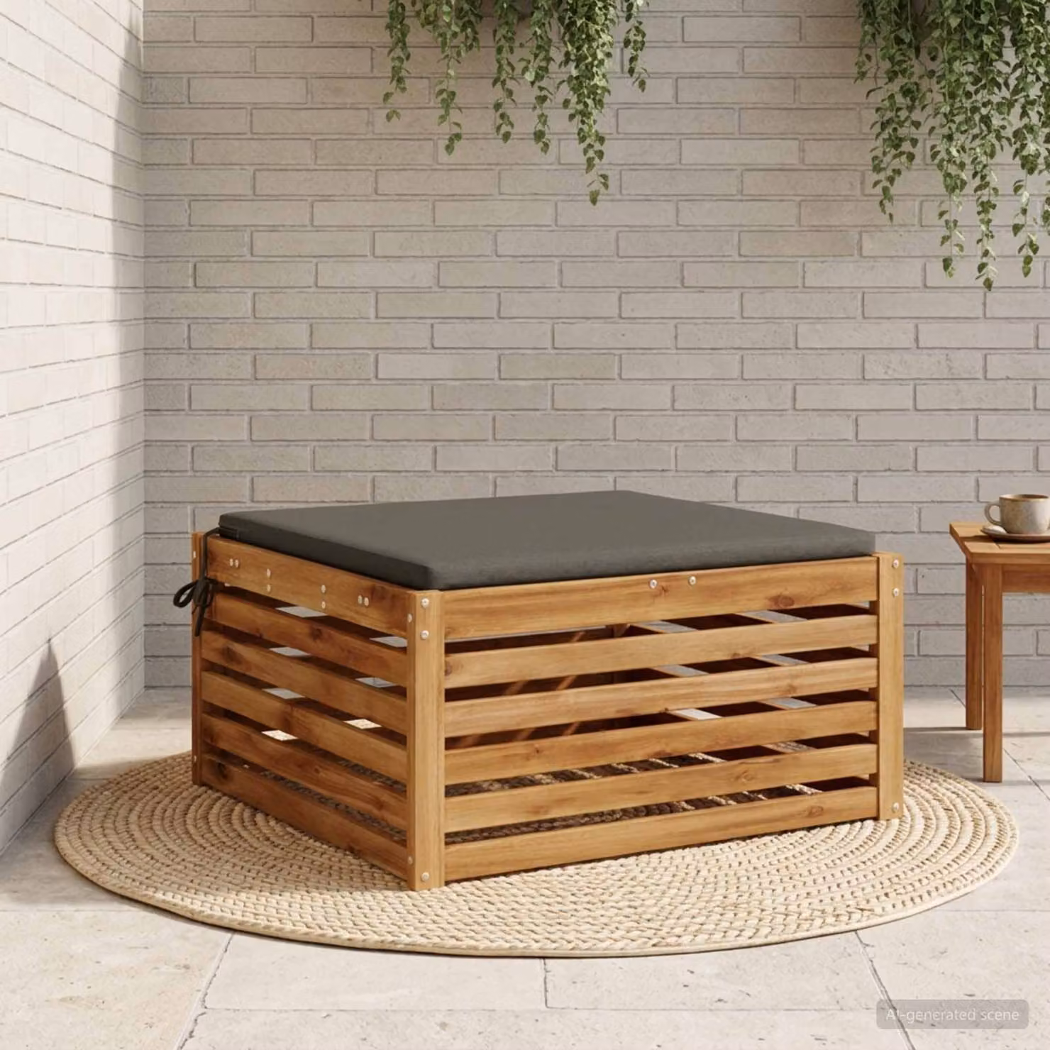Cuscino per sedia vidaXL SOEST in poliestere con rivestimento rimovibile e resistente ai raggi UV, colore grigio antracite
