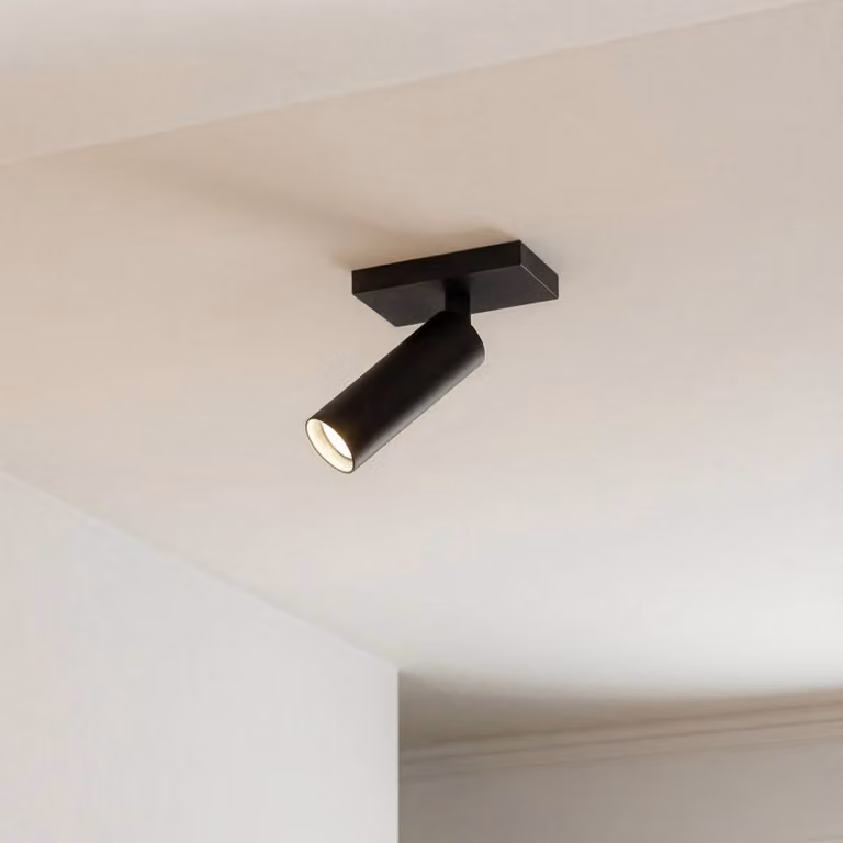 Arcchio Faretto da soffitto Brinja Slim, nero, 1 lampadina GU10 MR11 Slim Arcchio, dimmerabile, Nero, Corridoio, Alluminio, Moderno, Faretto
