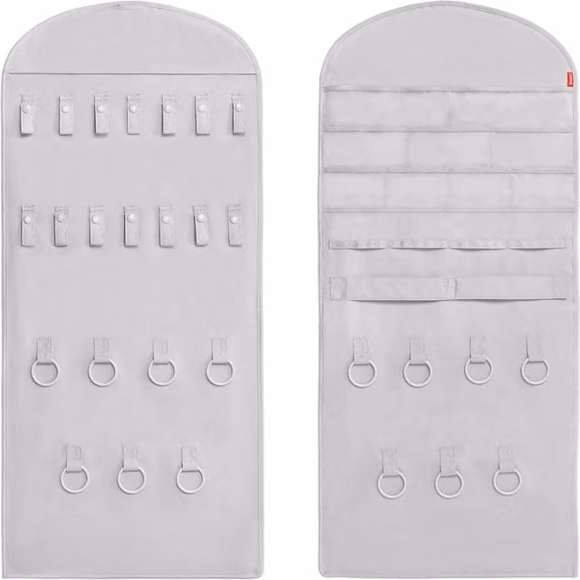 Organizer da parete Rayen per gioielli e accessori, disponibile in bianco o grigio, L: 45 cm x H: 90 cm