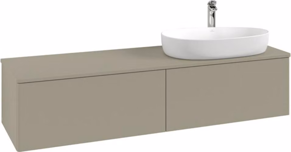V&B Mobiletto senza struttura frontale Antao 160x50cm, HL, WBP colore Lac, wh. m Lac