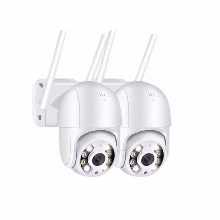 2 pezzi, RobiCam, iCsee, esterna, WiFi, telecamera impermeabile, 4MP, ULTRA HD, Waterproof 360, visione notturna a colori, notifiche