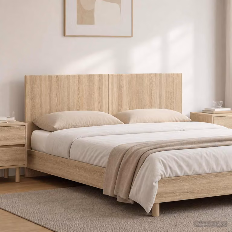 Testiera da muro vidaXL BREDA in legno ingegnerizzato Rovere Sonoma, marrone e beige