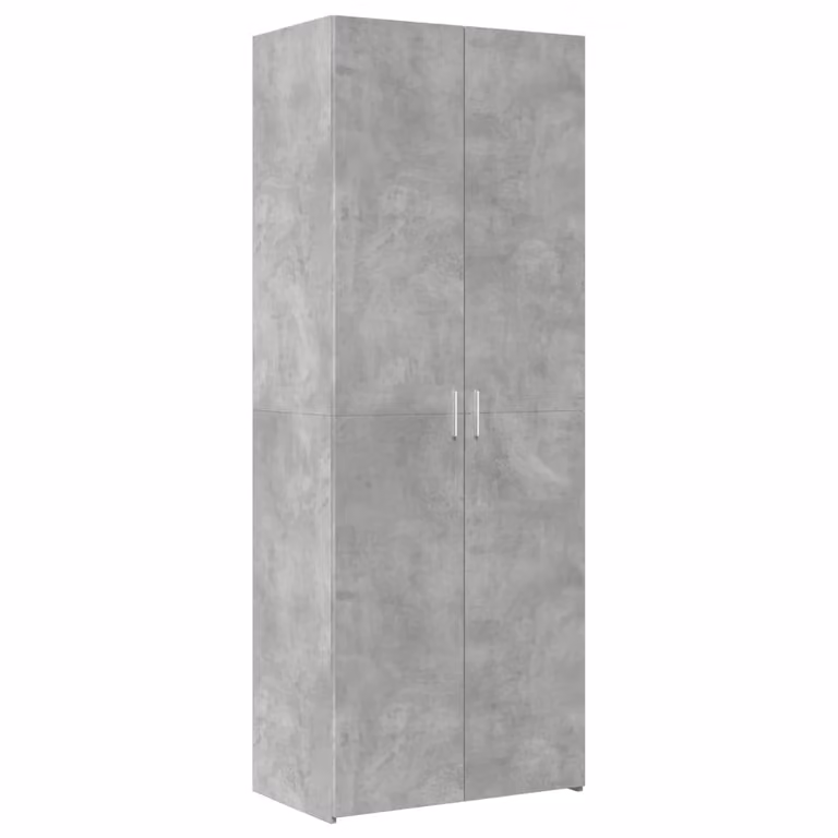 Credenza Grigio Cemento 70x42,5x185 cm in Legno Ingegnerizzato