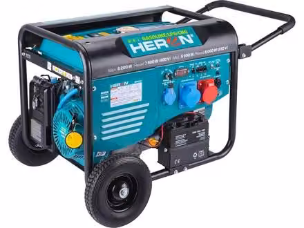 Heron 8896327 centrale a benzina e gas (GPL/GN) 17HP/82kW/102kVA (400V) 65kW (230V)