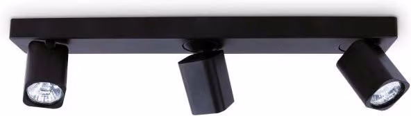 Lampada da soffitto Rudy Pl3 Square Ideal-Lux, design moderno in metallo nero, L: 25,3 cm, P: 25,3 cm, H: 12,5 cm