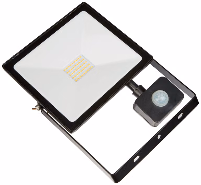 Proiettore LED, estremamente sottile, 30 W, grado di protezione IP65, sensore di luminosità, classe energetica A+