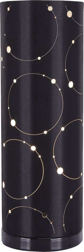 Lampada da comodino in tessuto ceramico 38 cm nero bianco E14 rotonda moderna in Vetroceramica