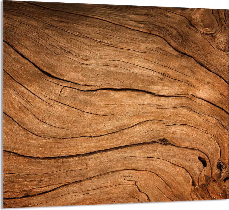 GLASPLATTE FÜR KÜCHE 65x60 Holz