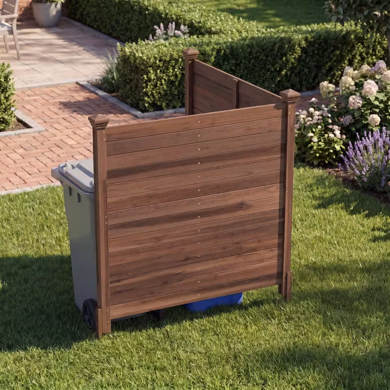 Recinto da giardino Costway in legno massello marrone con 2 pannelli ventilati per esterno