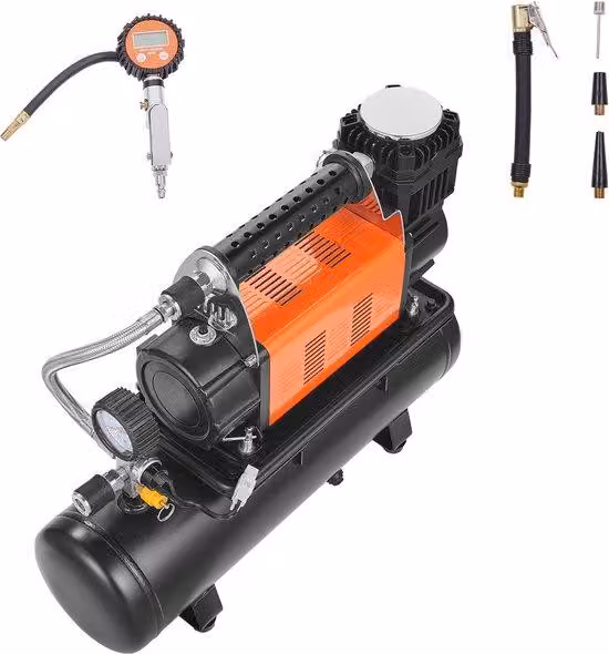 Compressore d'aria da 12V, 6,35 CFM - 150 PSI - serbatoio da 6 litri con display digitale, adatto per camion e veicoli fuoristrada