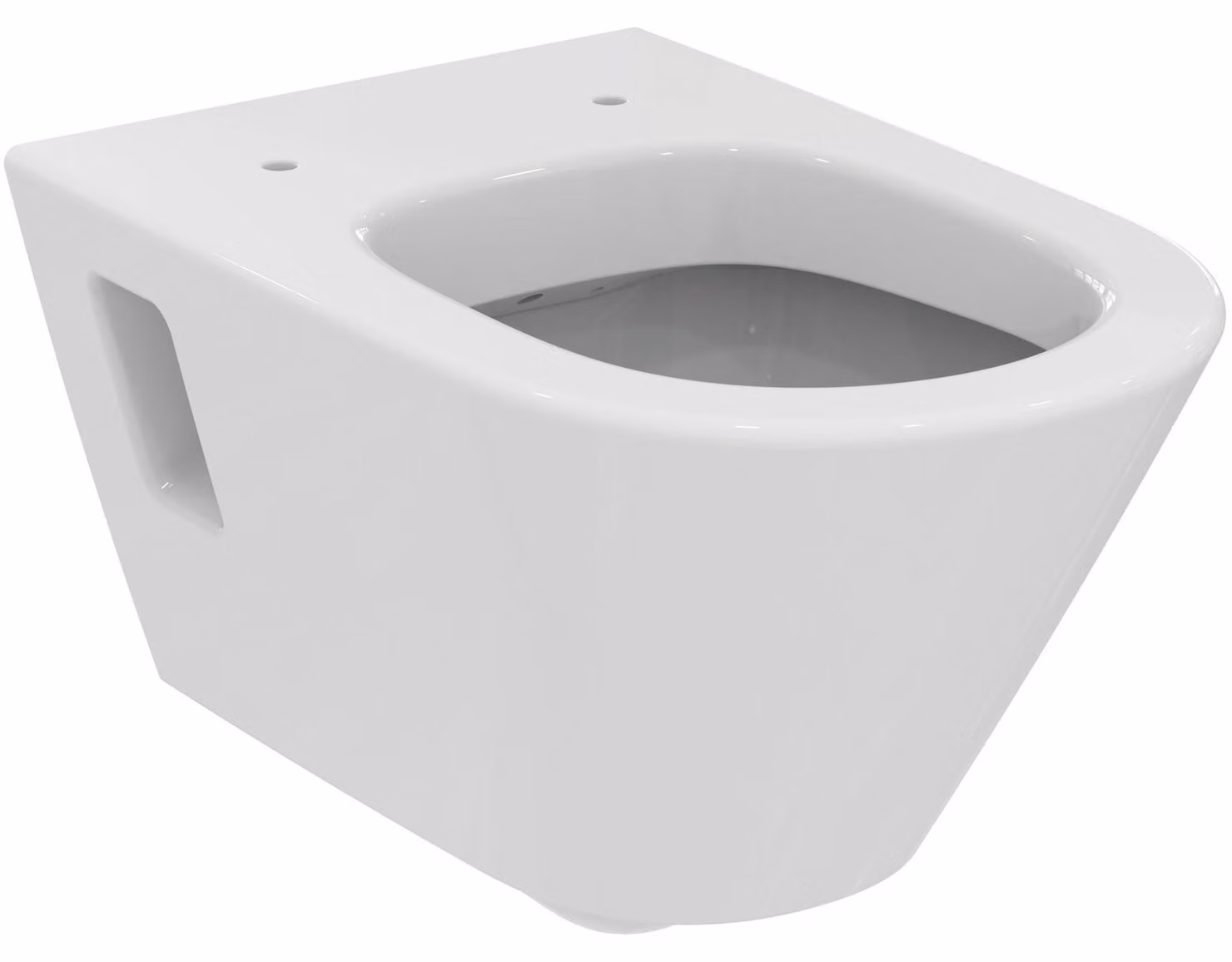 VIGOUR DERBY V3 WC da parete con bordo di scarico, fissaggio a vista, rivestimento PflegetectPlus, bianco