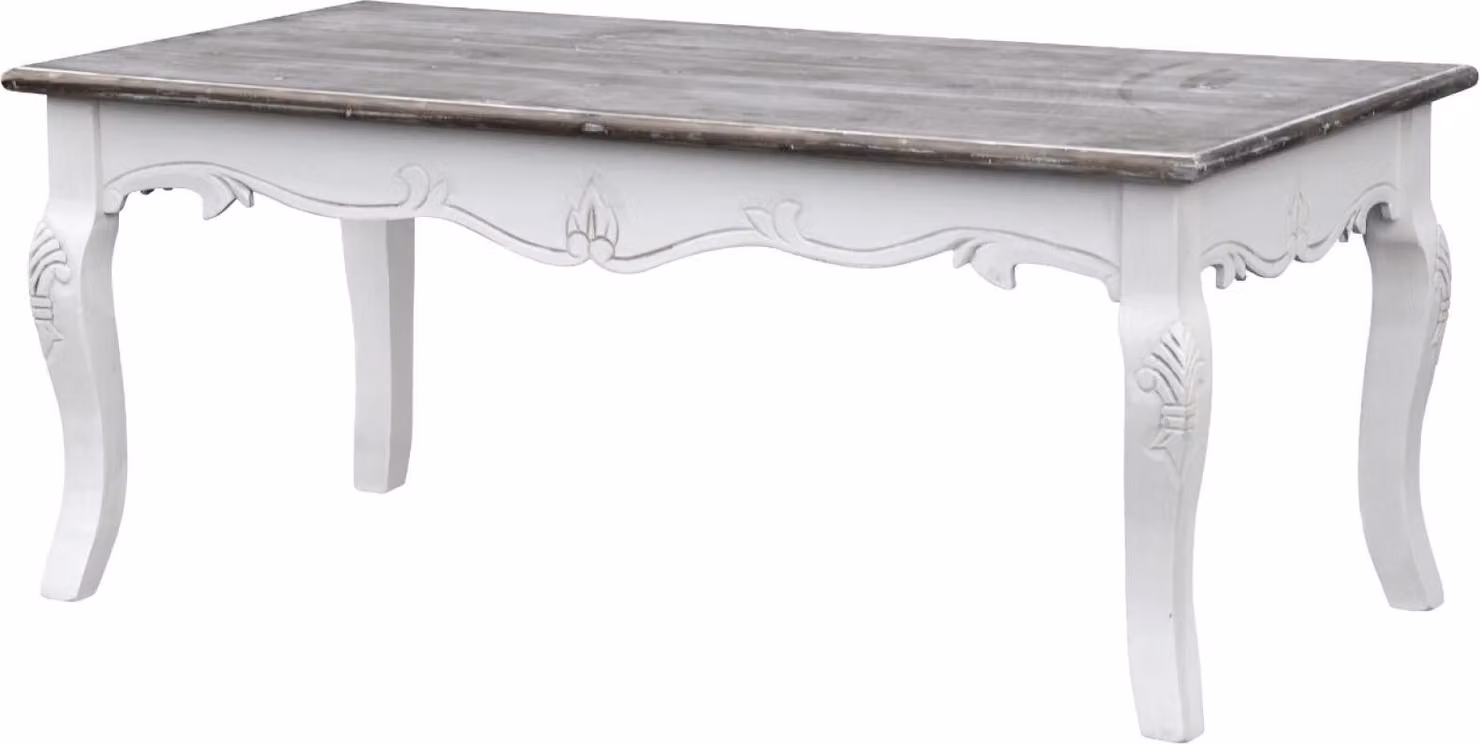 Tavolino FURNLUX Rimini White Brown And White 120cm / Colore principale: Bianco / Dimensioni: 120 x 50 x 60 cm