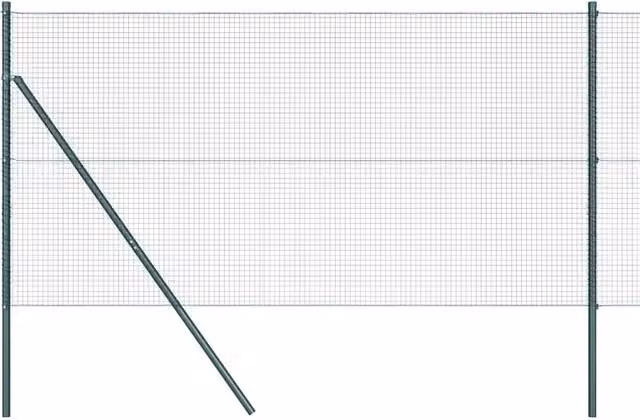 Palo per recinzione in acciaio e PVC verde DESIGN IN H: 140 cm, L: 27 cm, P: 3,2 cm