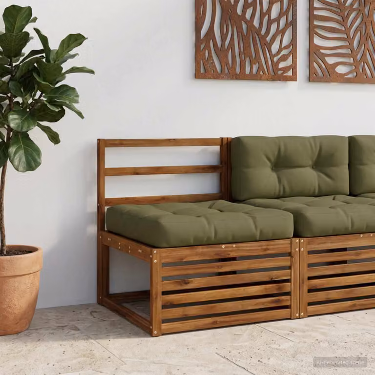 Cuscino per sedia vidaXL VIANEN verde in poliestere con rivestimento rimovibile e lavabile