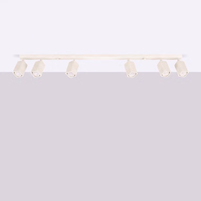 Plafoniera RAYO 6L beige 6xGU10 10W alluminio 16,5x6x117cm Sollux Lighting