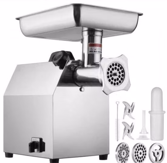 Maceratore Commerciale Elettrico Carne - 300KG P/u - 1100W - Acciaio Inox - Grigio
