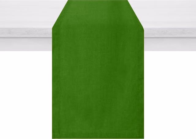 Runner da tavola Kasanova Basik in cotone verde L: 140 cm, P: 45 cm