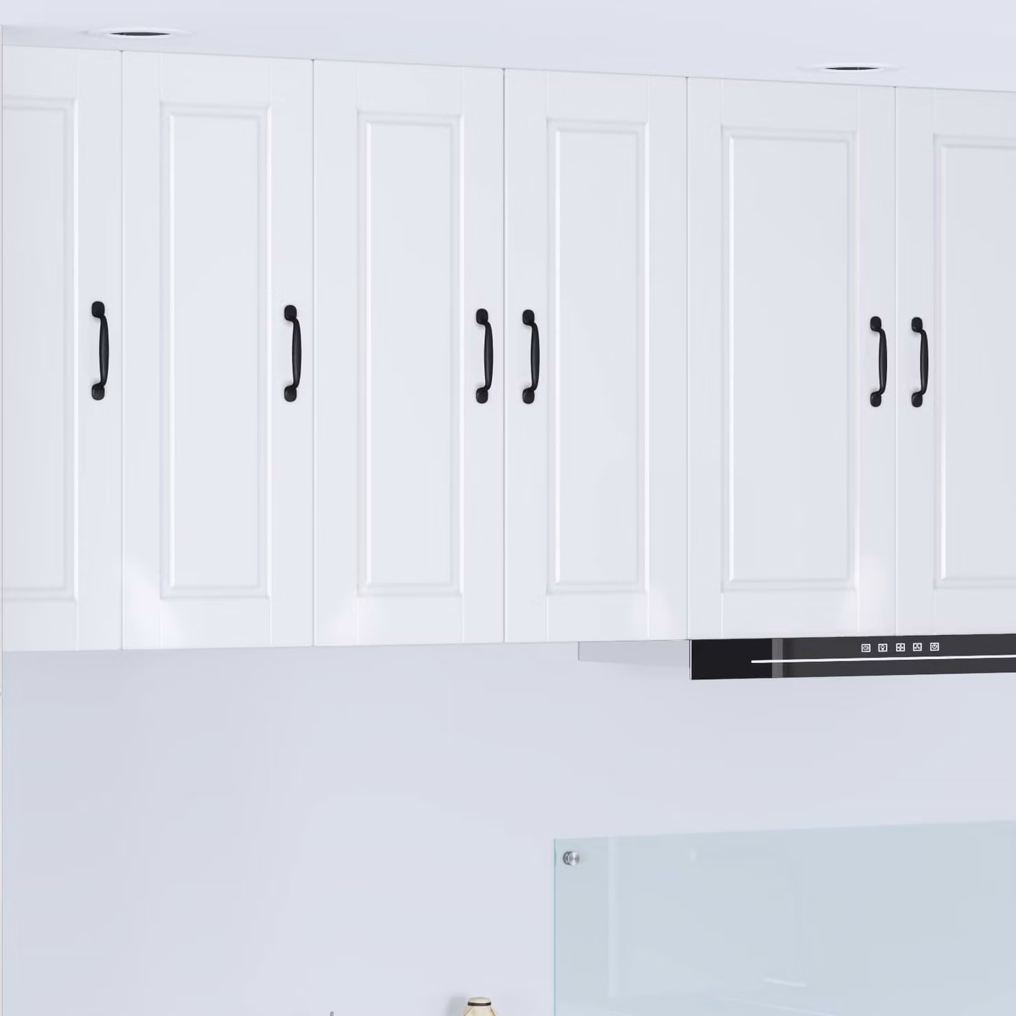 Set di 2 armadietti a muro PORTO vidaXL bianchi lucidi in legno MDF per cucina