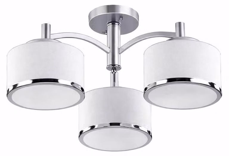 Lampada a soffitto bianca, design elegante, forma circolare, dimensioni 55x29 cm