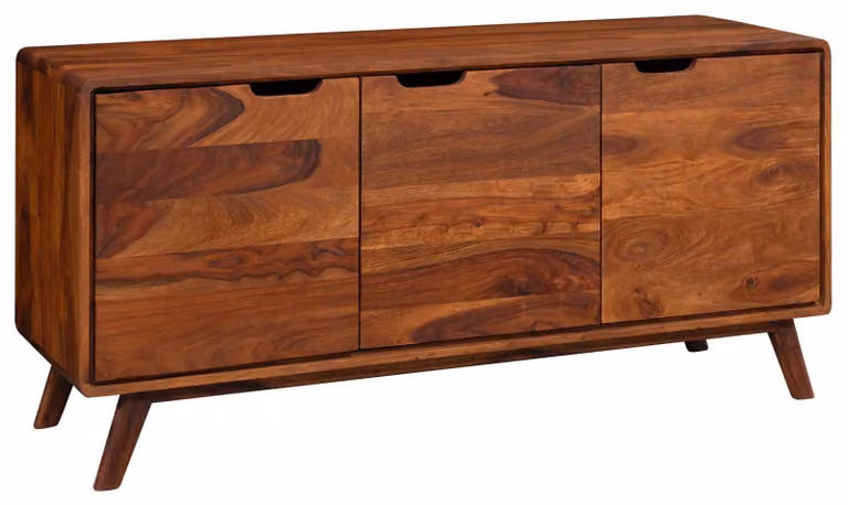 MASSIVMOEBEL24 | Credenza in legno di Sheesham / Sheesham 134x40x65 Noce cerato MALMÖ 2 #106