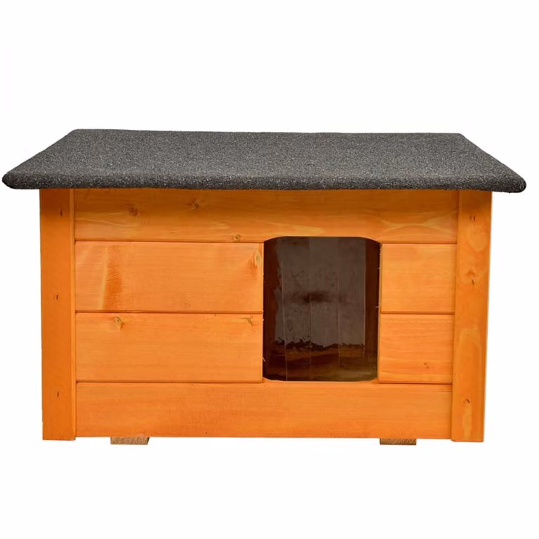Casetta per gatti da esterno in legno - Casetta per gatti isolata per giardino o patio - Casetta per animali da esterno, 54 x 39 x 34 cm