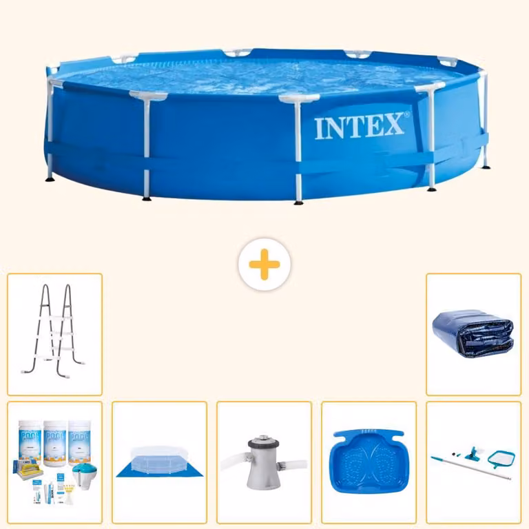 Piscina autoportante rettangolare - 305x76 cm - 8 pezzi - Modello S20425