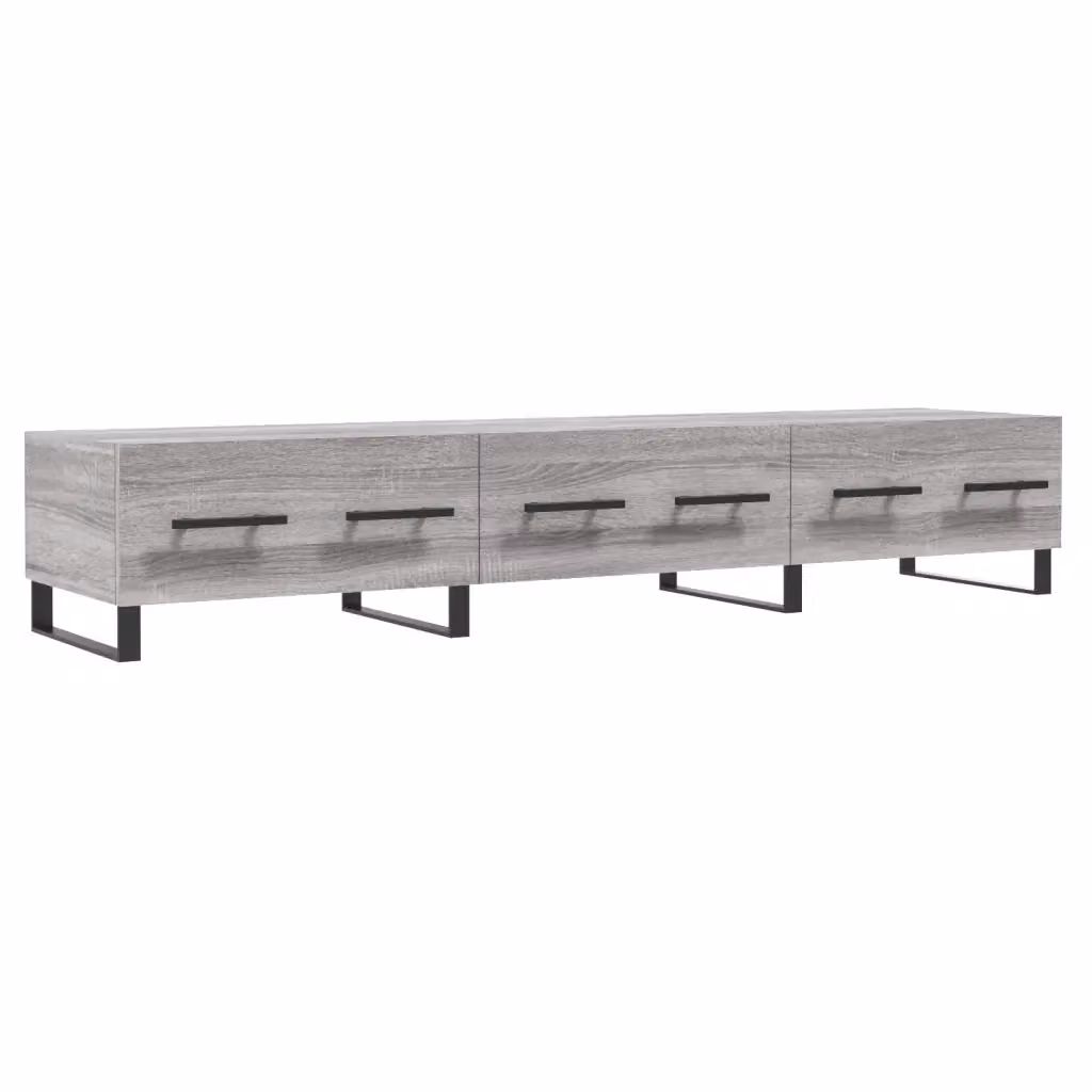 Mobile Porta TV Moderno vidaXL in Legno e Metallo Grigio L: 150 cm, P: 36 cm, H: 30 cm – 2
