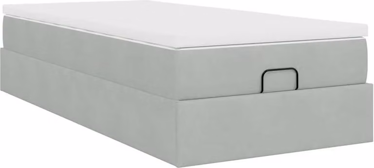 Struttura Letto Pouf con Materasso 100x200 cm Velluto