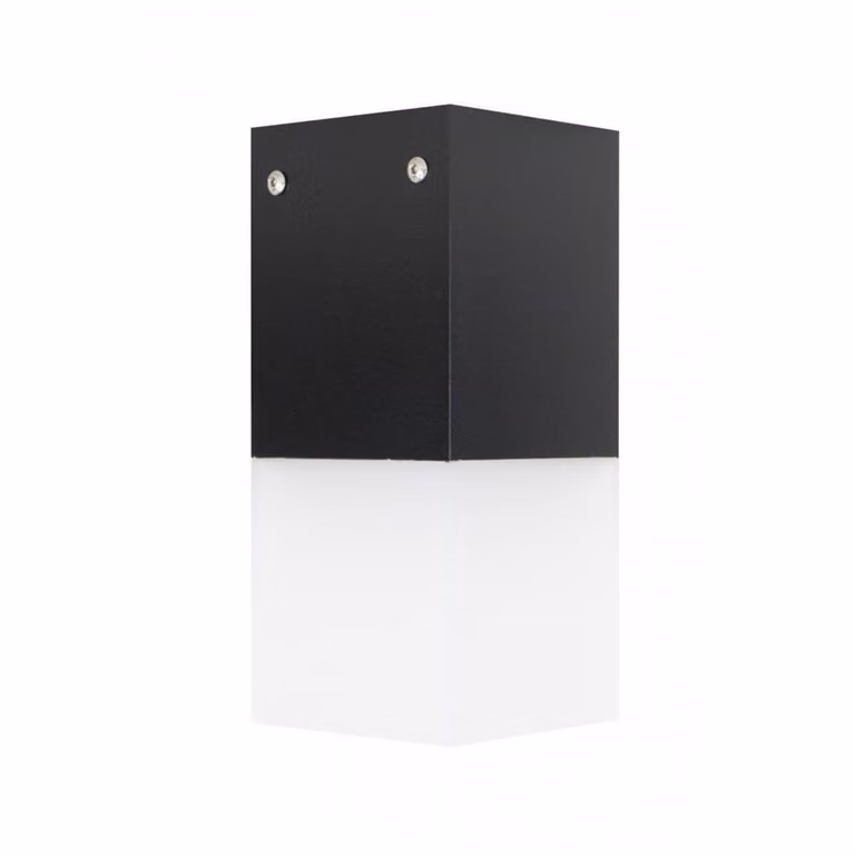 Lampada da soffitto spot per esterni 22x10 cm 1xE27 nero IP44 SU-MA Cube CB-MAX S BL