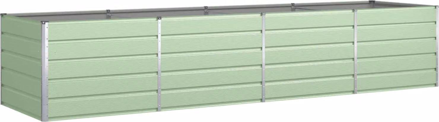 Fioriera Verde Pastello 385 x 100 x 75 cm Acciaio zincato