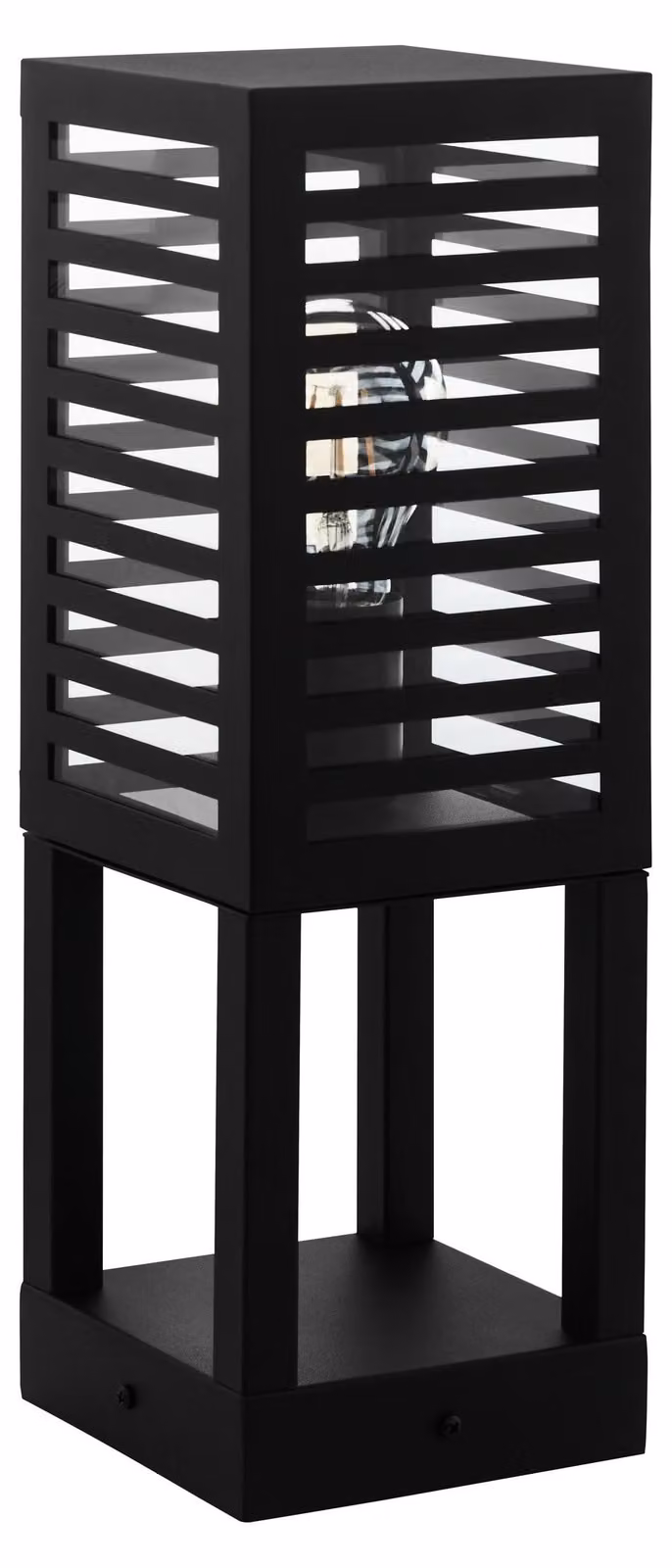 Piantana Esterno Contemporaneo Alamonte 3 Alluminio Nero E27