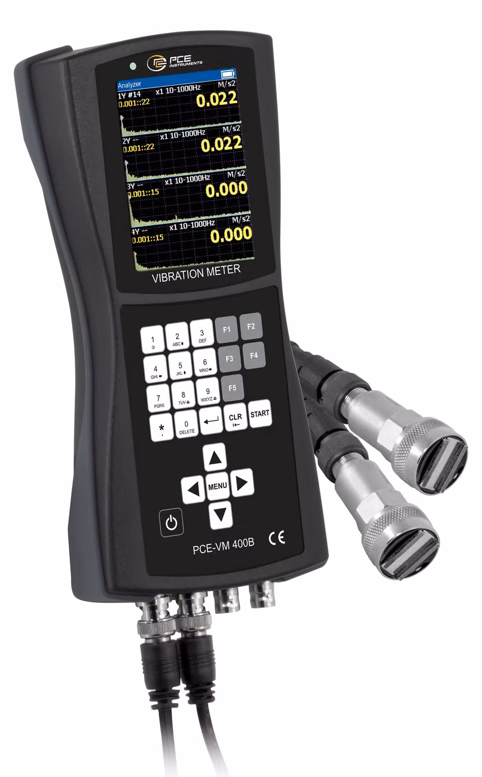 PCE Instruments: Misuratore di vibrazioni a 4 canali, modello PCE-VM 400B