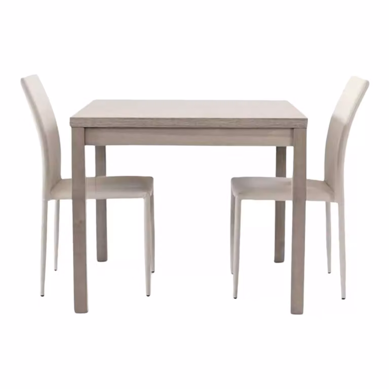 Tavolo moderno estensibile a libro quadrato in rovere grigio Mobili 2G L/P/H: 90 x 90 x 76 cm