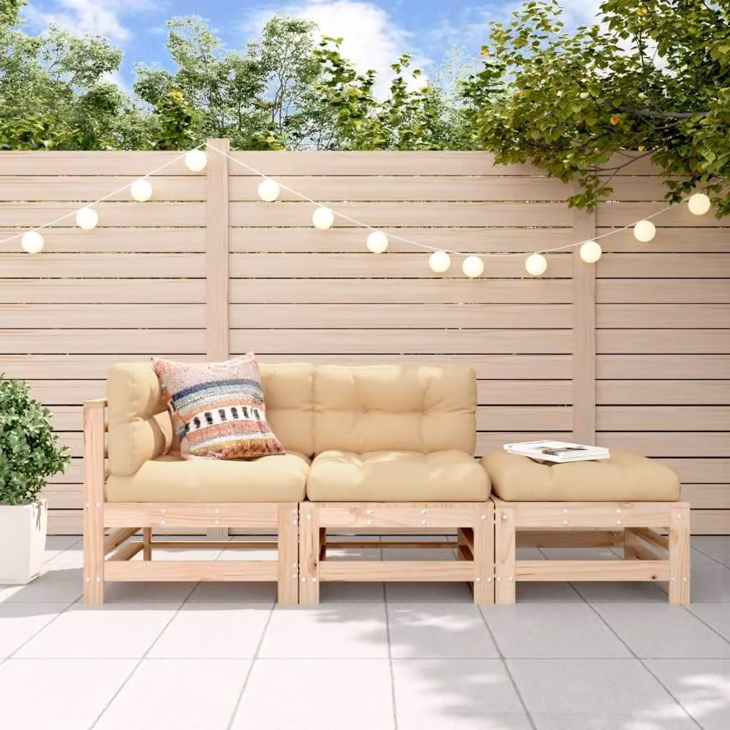 Maison Exclusive - Set da giardino 3 pezzi in legno massello di pino